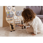 Manipulačná doska Activity board sivá Lama 84 cm x 52 cm